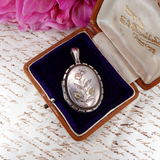 Victorian Three Tone Rose Gold, Gold and Silver Locket circa 1900