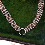 Victorian Silver 17 inch Collar Necklace circa 1860