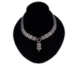 Victorian Silver 16 Inch Book Chain Necklace circa 1870