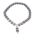 Victorian Silver 16 Inch Book Chain Necklace circa 1870