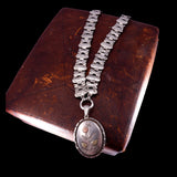 Victorian Silver 16 Inch Book Chain Necklace circa 1870