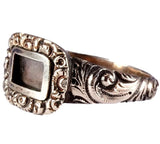 Georgian 14k Gold Locket Front Ring circa 1800