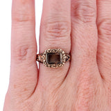 Georgian 14k Gold Locket Front Ring circa 1800