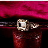 Georgian 14k Gold Locket Front Ring circa 1800