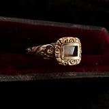 Georgian 14k Gold Locket Front Ring circa 1800