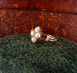 Victorian 12K Rose Gold and Pearl Ring Circa 1890