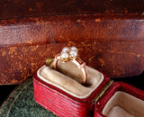 Victorian 12K Rose Gold and Pearl Ring Circa 1890