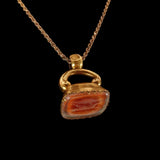 Georgian 18k Gold Cased Hound Dog Fob "Take Heed" circa 1820