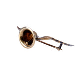 Victorian 15K Gold Winged Bell Brooch circa 1900