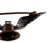 Victorian 15K Gold Winged Bell Brooch circa 1900