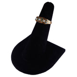 Victorian 15k Gold Emerald and Pearl Half Hoop Ring circa 1874