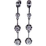 Edwardian Platinum and Diamond Drop Earrings circa 1915
