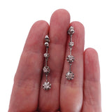 Edwardian Platinum and Diamond Drop Earrings circa 1915