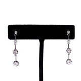 Edwardian Platinum and Diamond Drop Earrings circa 1915