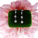 Edwardian Platinum and Diamond Drop Earrings circa 1915