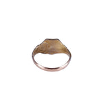 Victorian 9k Gold and Amethyst Shield Signet Ring circa 1870
