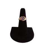 Victorian 9k Gold and Amethyst Shield Signet Ring circa 1870