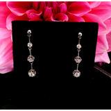 Edwardian Platinum and Diamond Drop Earrings circa 1915