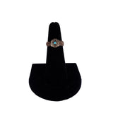 Victorian 14k Gold and Turquoise Hairwork Ring circa 1860