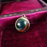 Victorian Operculum Silver Two Sided Pendant circa 1880