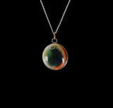 Victorian Operculum Silver Two Sided Pendant circa 1880
