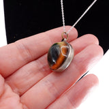 Victorian Operculum Silver Two Sided Pendant circa 1880