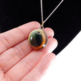 Victorian Operculum Silver Two Sided Pendant circa 1880