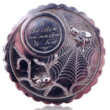 Victorian Sterling Silver "Ye Spider and Ye Flie" Brooch circa 1861