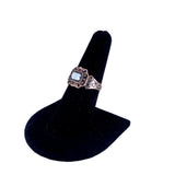Victorian Agate, Black Enamel and Gold Mourning Ring