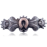 Edwardian 1916 Sterling Silver Rose Gold Horseshoe Brooch
