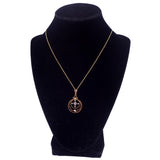 Edwardian C. 1910 Aquamarine Pearl Gold Pendant Necklace
