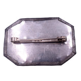 Arts and Crafts c. 1910 Pewter Oak Leaf and Acorn Brooch