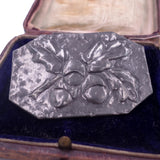 Arts and Crafts c. 1910 Pewter Oak Leaf and Acorn Brooch