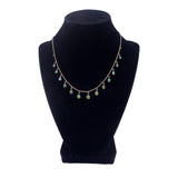 Edwardian c. 1915 Turquoise and Silver Swag Garland Necklace