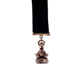 Victorian "TO FRIENDSHIP" Gold Seal Fob Pendant with Ribbon