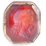Georgian 9k Gold Carnelian Intaglio Roman Neoclassical Seal Fob
