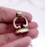 Georgian 9k Gold Carnelian Intaglio Roman Neoclassical Seal Fob