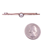 Edwardian C. 1900 Pearl Rose Gold Brooch