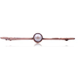 Edwardian C. 1900 Pearl Rose Gold Brooch
